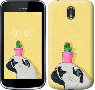 

Чехол Мопс с кактусом для Nokia 1 795920