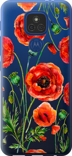

Чехол Нарисованные маки для Motorola E7 Plus 1633963