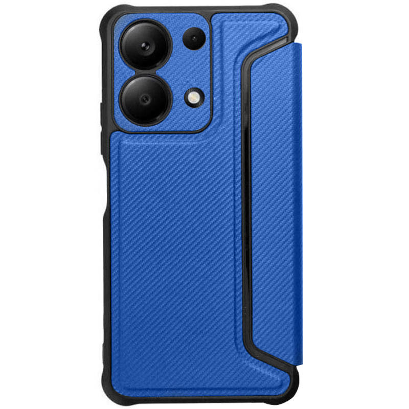 Фото Шкіряний чохол-книжка GETMAN Razor (PU) на Xiaomi Redmi Note 13 4G (Blue) на vchehle.ua