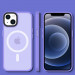 Фото TPU+PC чехол Metal Buttons with  Magnetic Safe Colorful для Apple iPhone 13 (6.1") (Сиреневый / Light Purple) на vchehle.ua