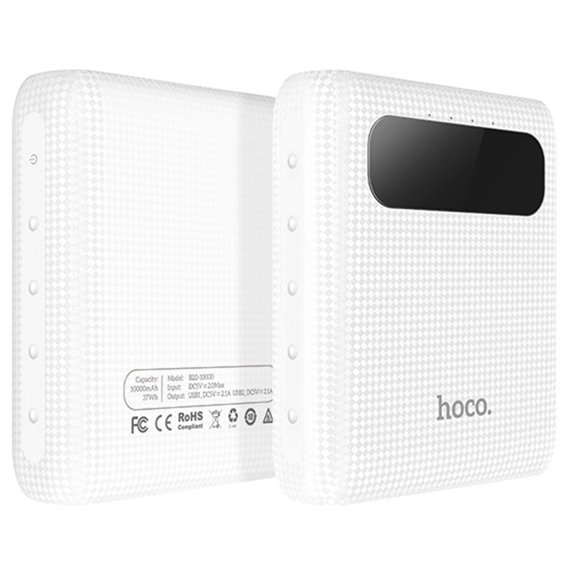 

Портативное зарядное устройство Power bank HOCO B20 10000 mAh (Белый) 662341