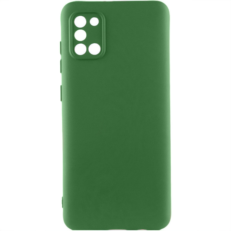 Чехол TPU GETMAN Liquid Silk Full Camera для Samsung Galaxy A31 (Зеленый / Dark green)