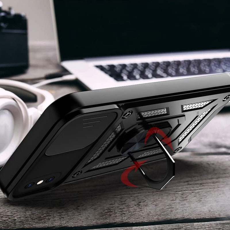 Ударопрочный чехол Camshield Serge Ring для Apple iPhone X / XS (5.8") (Черный) в магазине vchehle.ua