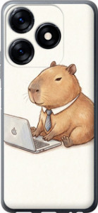 Чехол Funny Capybara CEO Working для Tecno Spark 10