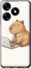 Чехол Funny Capybara CEO Working для Tecno Spark 10