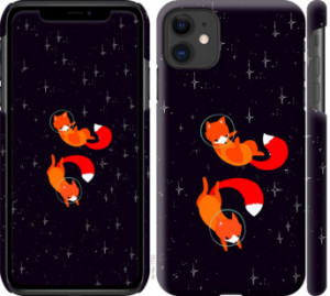 Чехол Лисички в космосе для iPhone 11