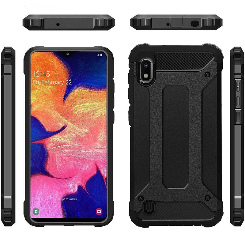 Фото Бронированный противоударный TPU+PC чехол Immortal для Samsung Galaxy A10 (A105F) (Черный) на vchehle.ua