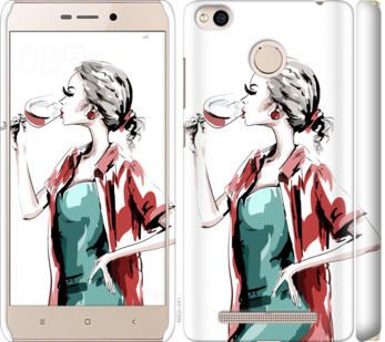 

Чехол Девушка с бокалом для Xiaomi Redmi 3x 841663