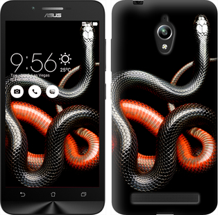 

Чохол Червоно-чорна змія на чорному тлі на Asus Zenfone Go ZC500TG 482303