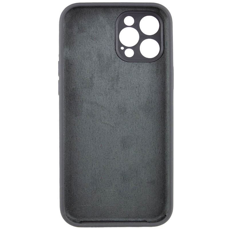 Чохол Silicone Case Full Camera Protective (AA) NO LOGO на Apple iPhone 12 Pro (6.1") (Сірий / Dark Gray) в магазині vchehle.ua