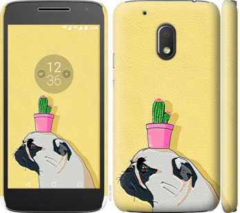

Чехол Мопс с кактусом для Motorola Moto G4 Play 795859