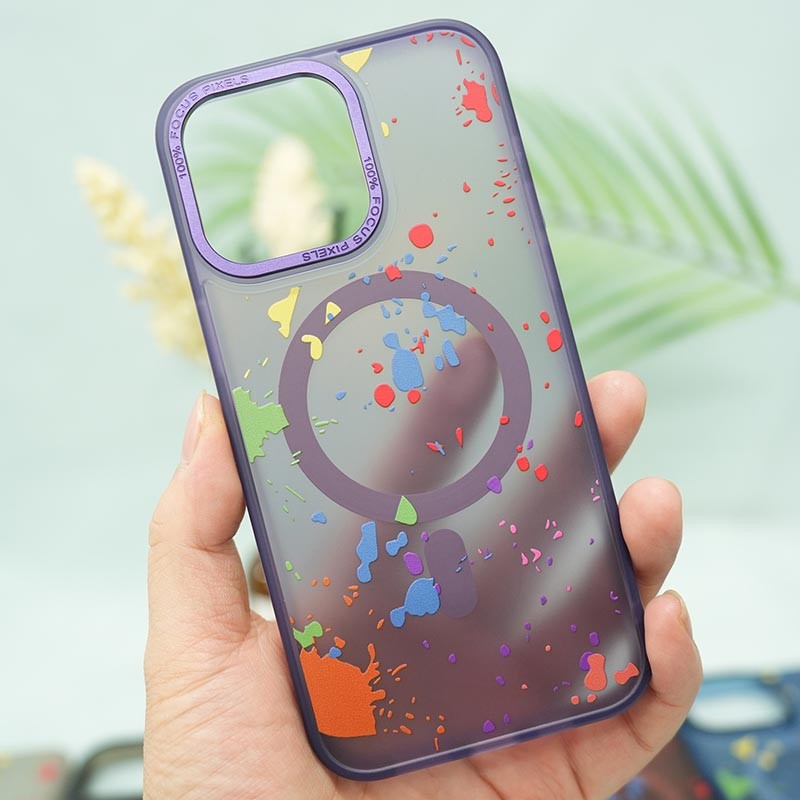 Фото Чохол TPU+PC Flush with Magnetic Safe на Apple iPhone 14 (6.1") (Dark purple) в маназині vchehle.ua