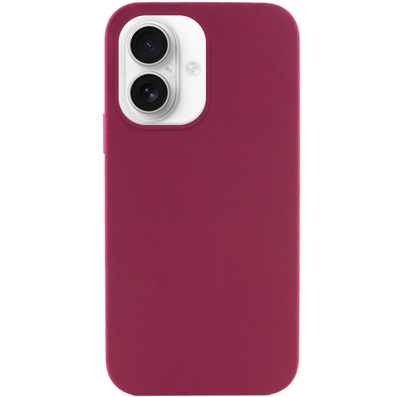Чохол Silicone Case Full Protective (AA) NO LOGO на Apple iPhone 16 Plus (6.7") (Бордовий / Maroon)