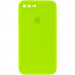 Чехол Silicone Case Square Full Camera Protective (AA) для Apple iPhone 7 plus / 8 plus (5.5") (Салатовый / Neon green)