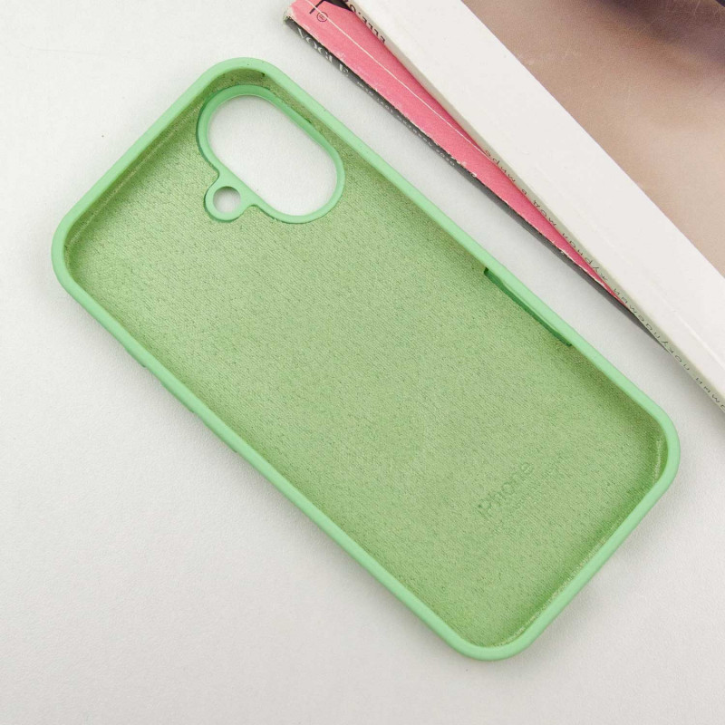 Фото Чехол Silicone Case Full Protective (AA) для Apple iPhone 16 Plus (6.7") (Зеленый / Pistachio) в магазине vchehle.ua