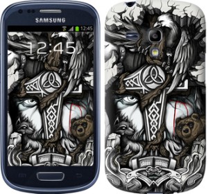 Чехол Тату Викинг для Samsung Galaxy S3 mini