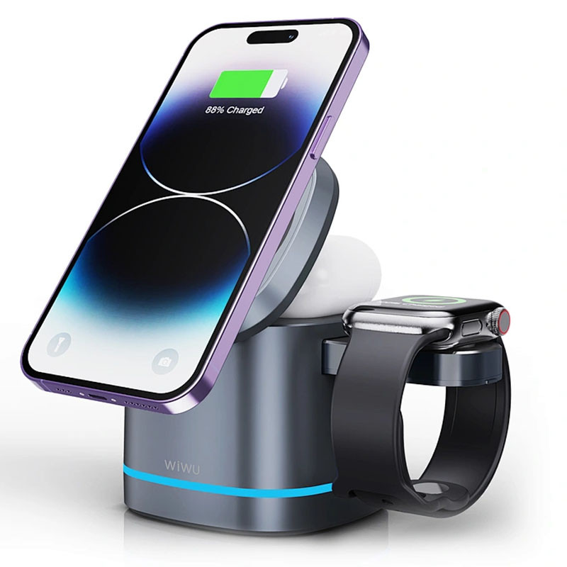 Уцінка БЗП WIWU Wi-W024 3 in 1 Wireless Charger