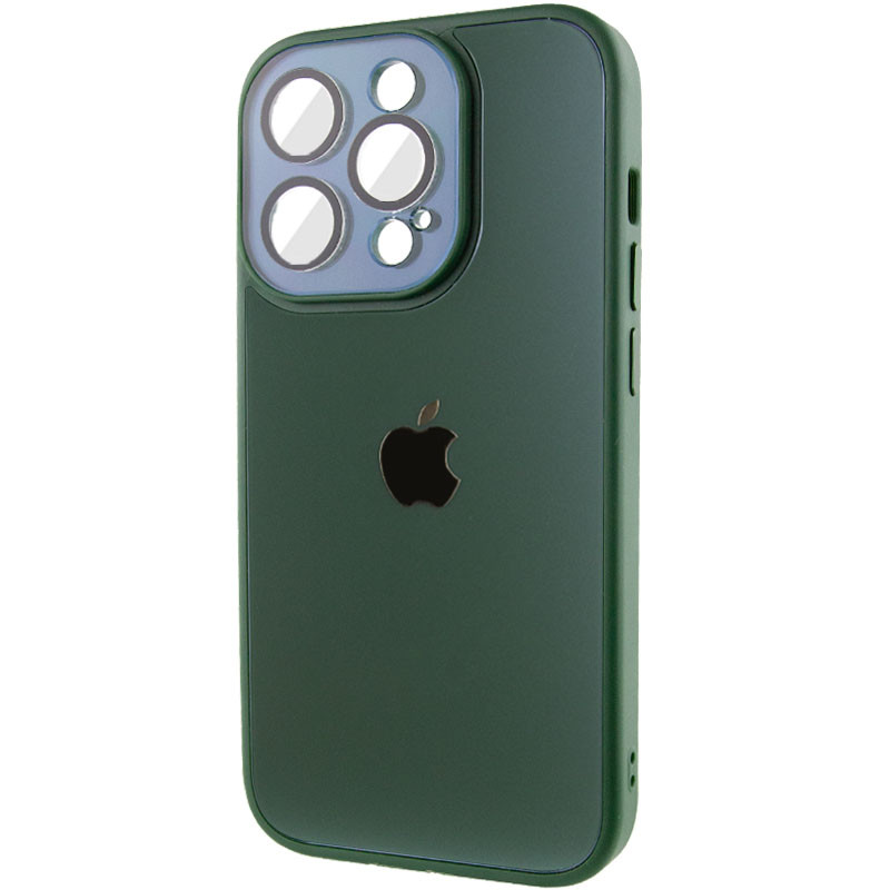 Фото Чохол TPU+Glass Sapphire Midnight на Apple iPhone 12 Pro (6.1") (Зелений / Forest green) в маназині vchehle.ua