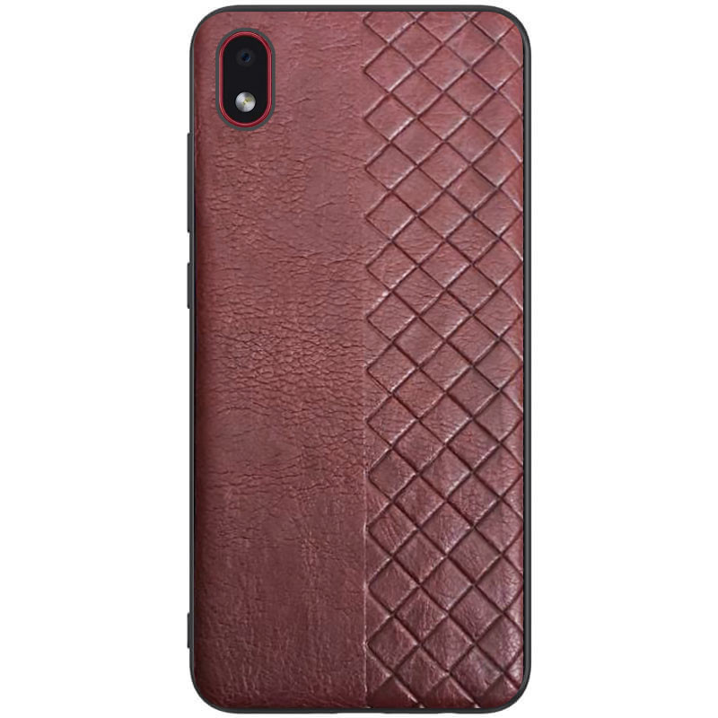 

Шкіряна накладка WeaveSide (PU) для Samsung Galaxy M01 Core (Темно коричневий) 1016876