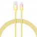 Дата кабель Baseus Discolor Series Fast Charging USB to Lightning 2.4A (1m) (P10374900) (Custard Yellow)