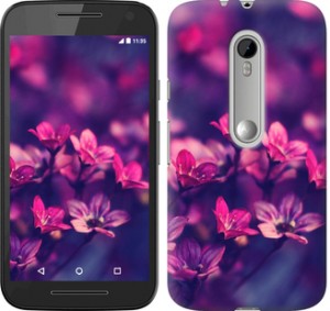 Чохол Пурпурні квіти на Motorola Moto G3