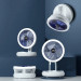 Настільний складаний вентилятор Folding Fan 2in1 with Night Light (White) в магазині vchehle.ua