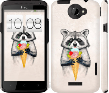 

Чехол Енотик с мороженым для HTC One X+ 801050