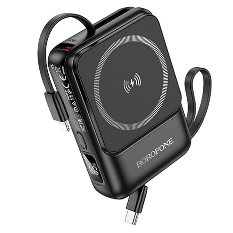 Портативний ЗП Power Bank BOROFONE BJ59 Refined 22.5W+PD20W зі БЗП 10000 mAh (Black)