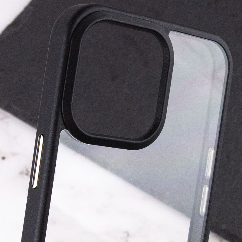 Фото TPU+PC чехол Chrome Buttons для Apple iPhone 13 (6.1") (Черный) в магазине vchehle.ua