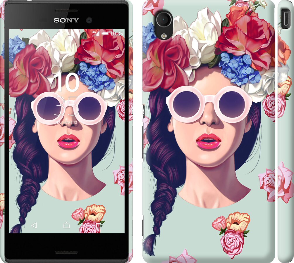 

Чохол Дівчина з квітами на Sony Xperia M4 Aqua E2312 95731