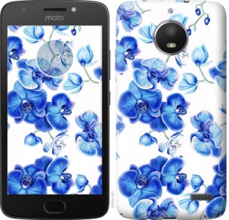 Чехол Голубые орхидеи для Motorola Moto E4