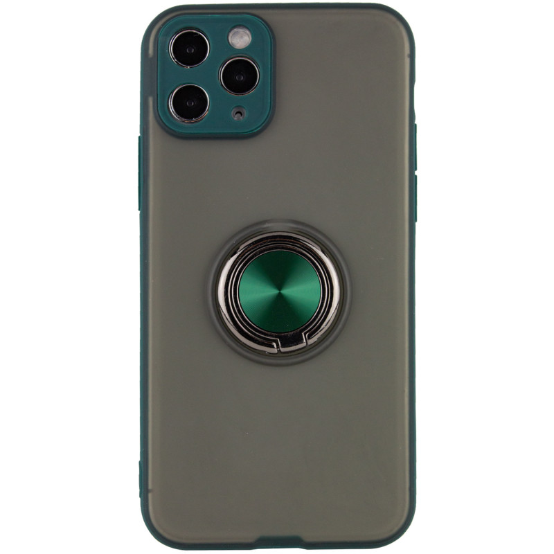 

TPU-PC чохол Deen Shadow Ring series на Apple iPhone 11 Pro (5.8") (Зелений) 789572