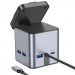 Купить Переходник HUB Hoco HB49 Effortless 9in1 100W с БЗУ (Metal gray) на vchehle.ua