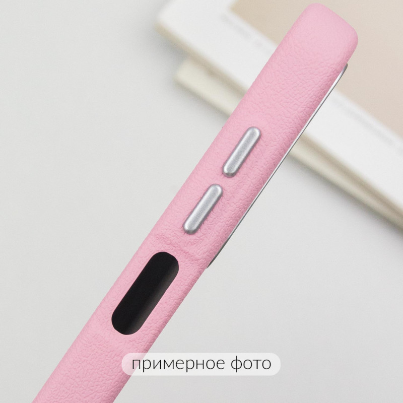 Купить Кожаный чехол Leather Case Metal Buttons для Xiaomi Redmi 13C / Poco C65 (Light Pink) на vchehle.ua