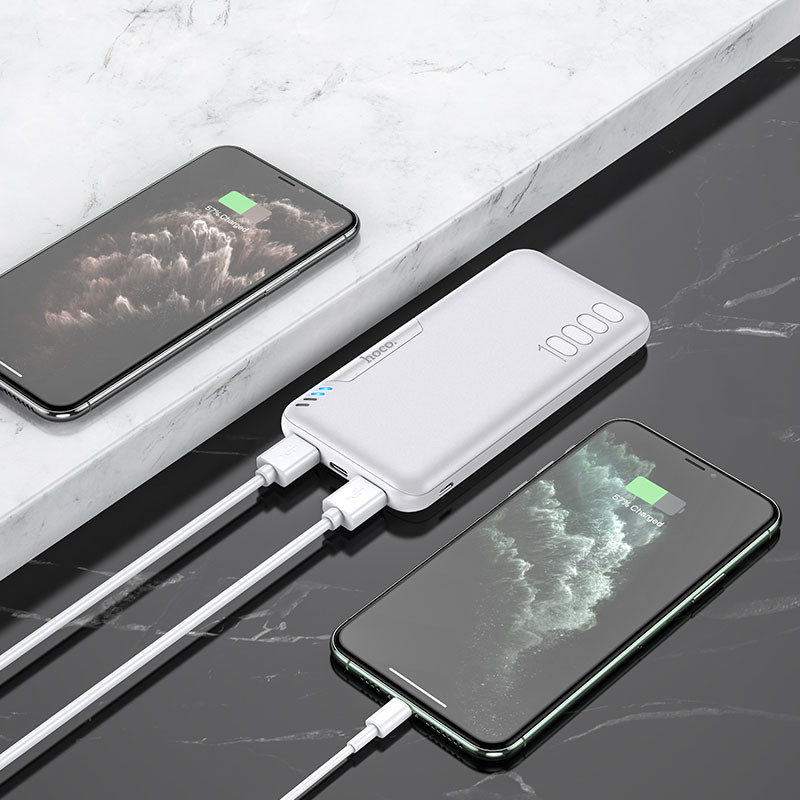 Фото Уценка Портативное ЗУ Power Bank Hoco J82 Easylink 10000 mAh (Вскрытая упаковка / Белый) в магазине vchehle.ua