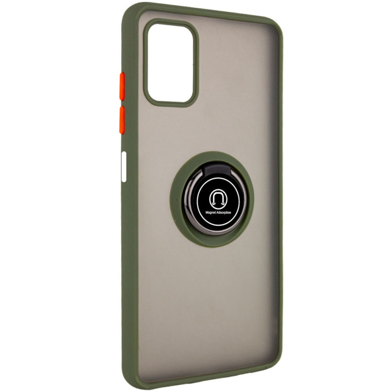 

TPU+PC чохол Deen ColorEdgingRing for Magnet на Samsung Galaxy M51 (Оливковий) 1081665