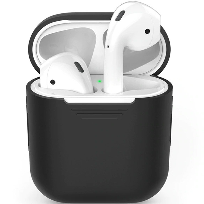 

Силіконовий футляр для навушників Airpods Slim (Чорний) 708598