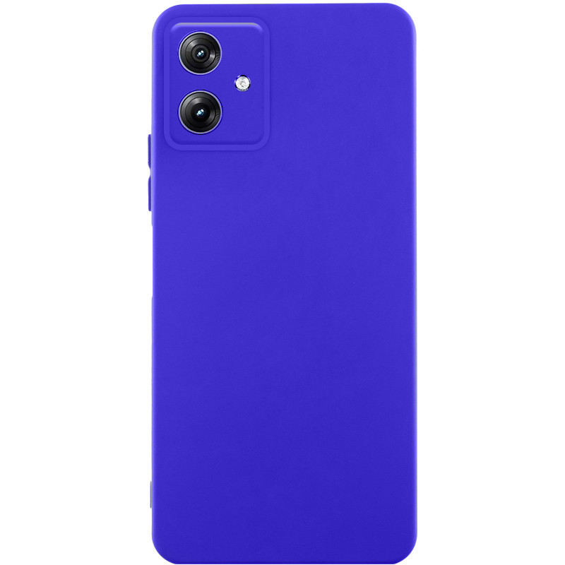 Чехол TPU GETMAN Liquid Silk Full Camera для Motorola Moto G54 (Синий / Iris)