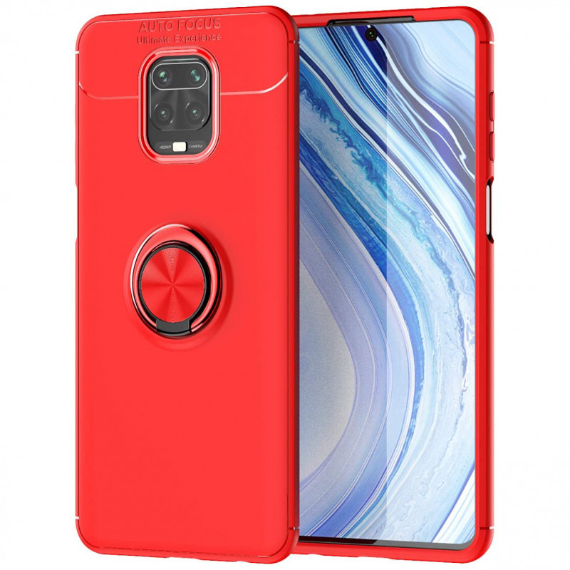 

TPU чохол Deen ColorRing під магнітний тримач (opp) для Xiaomi Redmi Note 9 Pro Max (Червоний / Червоний) 895984