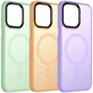 TPU+PC чехол Metal Buttons with  Magnetic Safe Colorful для Apple iPhone 13 (6.1")