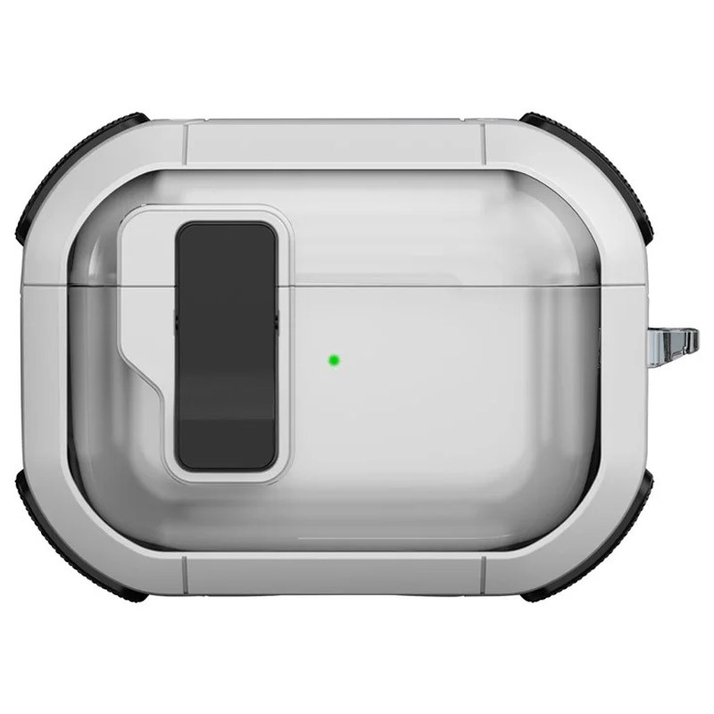 Футляр противоударный Locking Button для наушников Airpods Pro 2 / Pro (White)