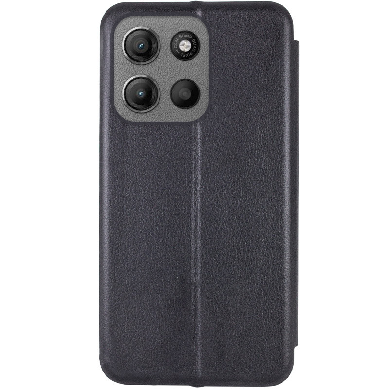 Фото Кожаный чехол-книжка Classy для Motorola Moto G15 4G (Черный) на vchehle.ua