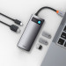 Переходник HUB Baseus Metal Gleam Series 5-in-1 Type-C (CAHUB-CX) (Gray) в магазине vchehle.ua