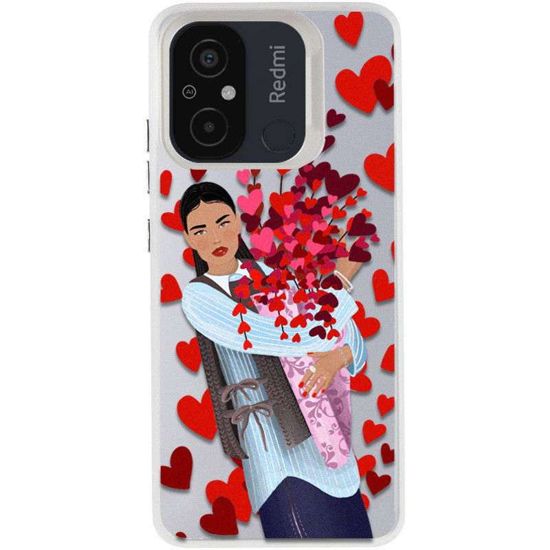 TPU+PC чохол TakiTaki Love magic glow для Xiaomi Redmi 12C (Girl in love / White)