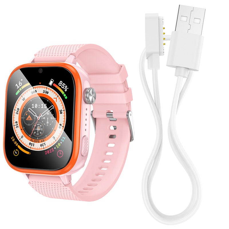 Фото Дитячий смарт-годинник Hoco Y101 4G (Pink) на vchehle.ua