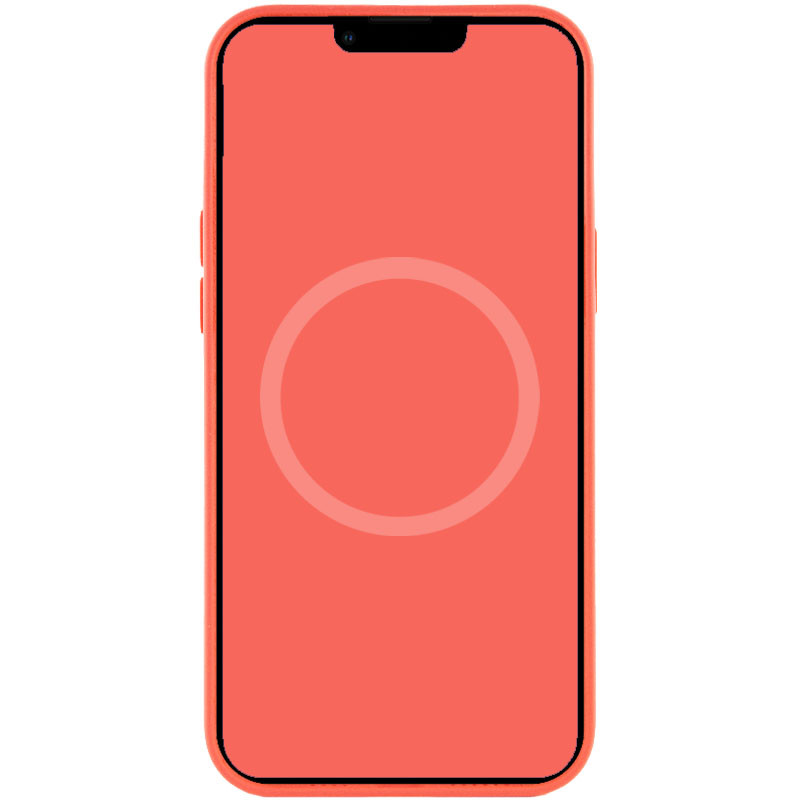 Уценка Чехол Silicone case (AAA) full with Magsafe and Animation для Apple iPhone 12 Pro Max (6.7") (Дефект упаковки / Помаранчевий / Pink citrus) в магазині vchehle.ua