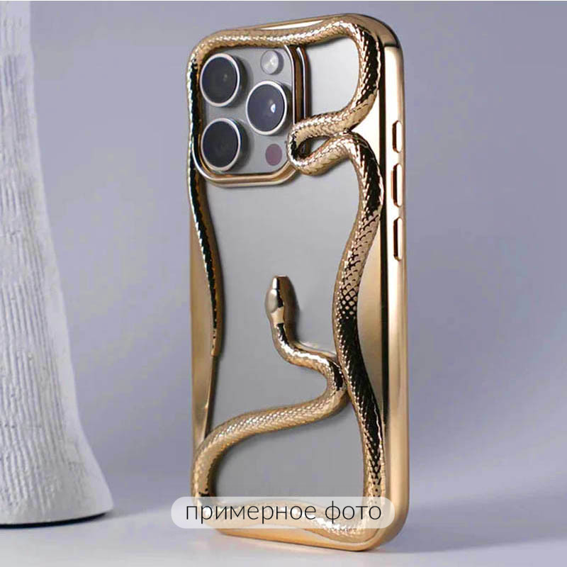 Фото TPU чехол Snake для Apple iPhone 16 (6.1") (Gold) на vchehle.ua