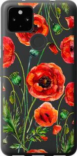 

Чехол Нарисованные маки для Google Pixel 5A 1634009