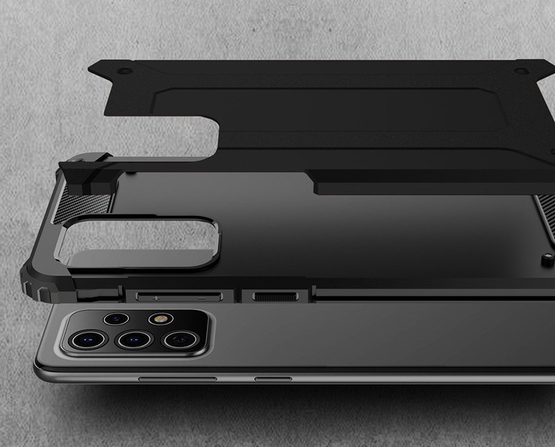 Купить Бронированный противоударный TPU+PC чехол Immortal для Samsung Galaxy A32 4G (Черный) на vchehle.ua