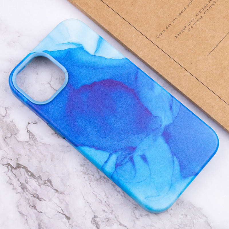 Кожаный чехол Figura Series Case with MagSafe для Apple iPhone 12 Pro / 12 (6.1") (Blue) в магазине vchehle.ua
